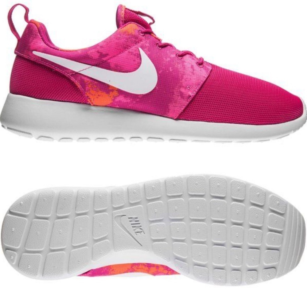 🌿 Nike Roshe Pink Orange Sneakers